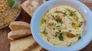 HUMMUS DI CECI ricetta hummus UN SOLO PASSAGGIO ricetta facile hummus di ceci humus umus [upl. by Etram]