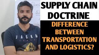 Difference Between Transportation And Logistics  Tranport vs Logistics [upl. by Arhna]