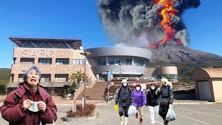 Horrible today Just now Sakurajima volcano erupted Japan is shocked [upl. by Annayram568]