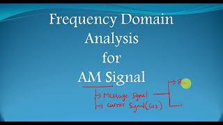 Frequency domain representation of AM signal  Consider message signal as Random Signal [upl. by Smith]