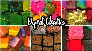 💓Dyed Gym chalks with Fresh and pasted Blocks ✨ Gym chalk crushing ✨ satisfying ASMR ✨ sleep aid ✨ [upl. by Melania]