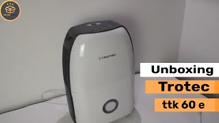 Trotec ttk 60 e  Air Dehumidifier Unboxing [upl. by Vachil]