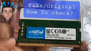 Crucial RAM 8GB DDR4 3200MHz Laptop Memory CT8G4SFRA32A UnboxAssemble amp FakeReal CheckTECHNO MOON [upl. by Russia8]