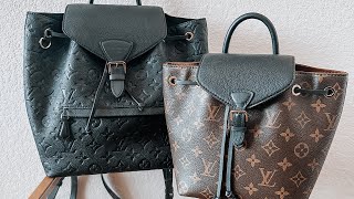 Louis Vuitton Montsouris BB vs PM Backpack [upl. by Michey]