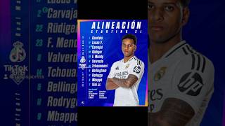 REAL MADRID LIVE LINEUP realmadrid championsleague football bellingham vinijr rodrygo adidas [upl. by Inoj]