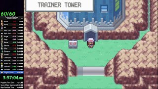 Pokemon Fire Red  Trainer Tower Speedrun in 40539 Misc WR [upl. by Idonna]