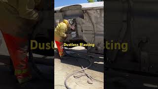 Dustless Blasting automobile dustlessblasting diy sandblasting rustremoval rustyrestoration [upl. by Ativad]