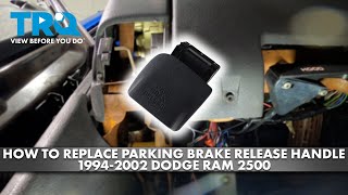 How to Replace Parking Brake Release Handle 19942002 Dodge Ram 2500 [upl. by Ayortal25]