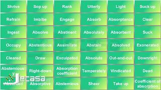 English Vocabulary  Lesson 5  Absolve Absorbed Abstinent Absolutely Absorbent  Synonyms [upl. by Preuss]