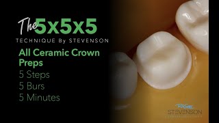 All Ceramic Crown Prep in 5 Minutes The 5x5x5 Technique [upl. by Inus]