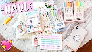 Stationery Haul Planner Stickers Highlighters and More [upl. by Ennaitsirk]