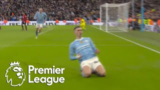 Phil Fodens golazo puts Manchester City level v Manchester United  Premier League  NBC Sports [upl. by Aeiram]