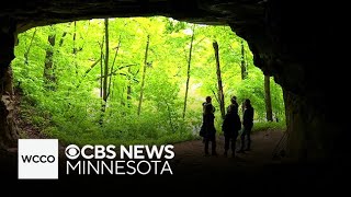 Video shows hidden caves once used by Native Americans Swedish immigrants and cattle thieves [upl. by Cate]