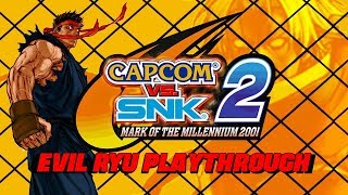 Capcom vs SNK 2 Evil Ryu Ratio Match Playthrough 1080P60FPS [upl. by Floeter]