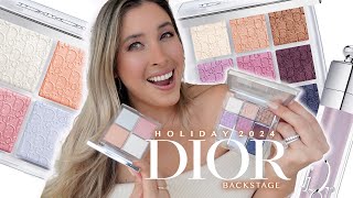 DIOR BACKSTAGE HOLIDAY 2024 COLLECTION  Review Application Swatches  NEW DIOR CELESTIAL GLOW [upl. by Munafo384]