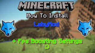 How To Install LabyMod  Fps Boosting Settings 2021 [upl. by Orola]