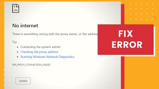 ERR PROXY CONNECTION FAILED Wifi no internet google chrome [upl. by Kciwdahc660]