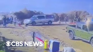 Watch massive waves in California crash along coast flood streets [upl. by Thurnau954]