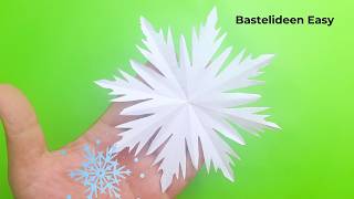 Basteln Mit Papier  Schneeflocken Basteln  Bastelideen Easy [upl. by Tnomyar16]