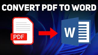 How to Convert PDF to Word  Change PDF File to Word for Free [upl. by Ellevel]