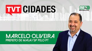 TVT Cidades  Marcelo Oliveira prefeito de Mauá  SP pelo PT  06062024 [upl. by Amis540]