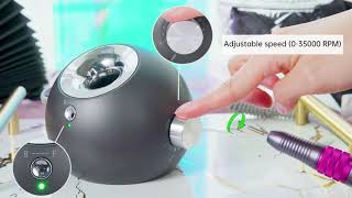 Delanie Professional Electric Nail Drill Machine Spherical Grey [upl. by Enehpets67]