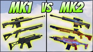 MK1 Weapons VS MK2 Weapons in GTA 5  Which Ones Should You Buy Based on Damage With NO Armor [upl. by Anes733]