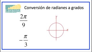 Conversión de Radianes a Grados ejemplo 3 [upl. by Jamill43]