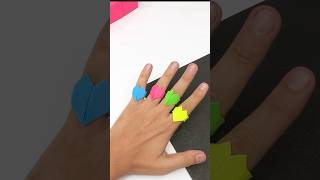 DIY Cute Origami Heart Ring  Easy Paper Craft Tutorial [upl. by Buchanan88]