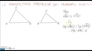 Le proprietà dei triangoli simili [upl. by Ahsirt]