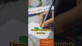 Tiny Art adventures Modern and easy Thumbprint Drawing Tutorial shorts thumbprint youtubeshorts [upl. by Itraa]