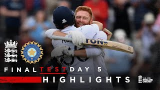 RecordBreaking Run Chase  Highlights  England v India  Day 5  LV Insurance Test 2022 [upl. by Iblok]