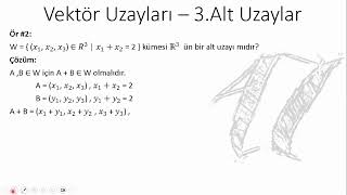 Alt Uzay Soru Çözümleri Lineer Cebir 78 [upl. by Nosa529]