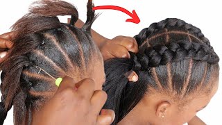 😱 Easy Crochet Braids Hairstyle For Beginners  Two Crochet Braid Hairstyle  Nkemjeffrey [upl. by Starr]