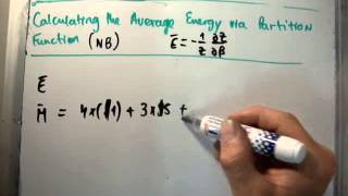 Quantum Statistics 34  Average Energy via Partition Function [upl. by Welch]