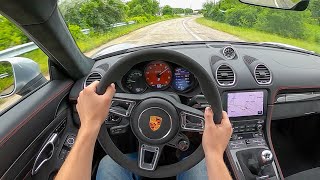 2021 Porsche 718 Cayman GTS 40 6MT  POV Test Drive Binaural Audio [upl. by Baiel91]