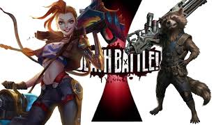 Odyssey jinx vs rocket raccoon league of legends vs marvel death battle song make bye ai [upl. by Aicatsan]