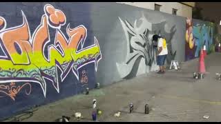 graffiti wall in dubai graffiti lettering graffiti spraypaint [upl. by Norrek2]