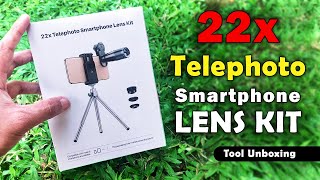 22x Telephoto Smartphone Lens Kit  Smartphone Lens  Tool Unboxing [upl. by Ellie202]