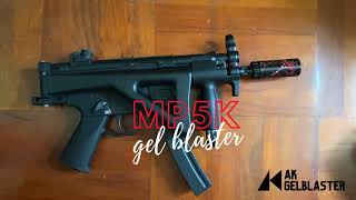 LDT MP5K Gel Blaster with LavaWorks Silencer gelball splatrball Review [upl. by Ecniuq334]