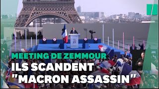 Les quotMacron assassinquot scandés au meeting dÉric Zemmour provoquent un tollé [upl. by Ojahtnamas172]