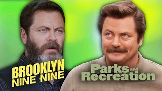 Nick Offerman  Character MASHUPS  Comedy Bites [upl. by Akkeber]