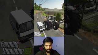 Tractor Hits Maruti Omini 😮 Farming Simulator 25 Shorts shorts FS25 tractor [upl. by Culberson]