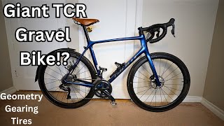 Giant TCR As A Gravel Bike  How Good Is It [upl. by Kuska]