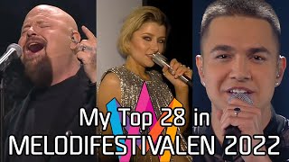 Melodifestivalen 2022  My Top 28 [upl. by Femmine613]