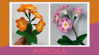 How To Make Auricula  Crepe Paper Flower  DIY HandMade [upl. by Hightower324]