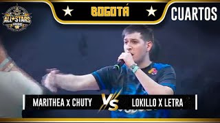 CHUTY Y MARITHEA VS LOKILLO Y LETRA  GOD LEVEL  BOGOTÁ [upl. by Eiznyl]