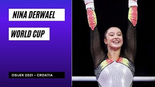 Nina Derwael HITS the Most Difficult Uneven Bars Routine in Competition World Challenge Cup Osijek [upl. by Inig]