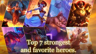 Top 7 Favorite Strongest amp Best Heroes Which Hero Should I level Free Prizes  Hero Wars Mobile [upl. by Patsis247]