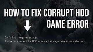 PS5 GUIDE  Connect USB Drive Game Installed On Error Fix Corrupt HDD Error [upl. by Asaret]